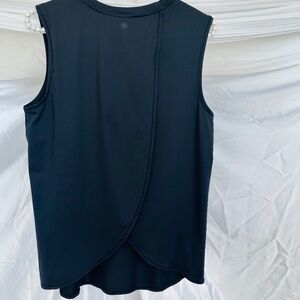 Athleta Black Workout Tank with Split Back Hemline